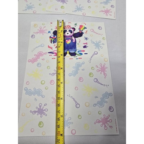 Vintage Lisa Frank Panda Painter rainbow stationary 9 Papers 5 Envelopes- Read - Picture 9 of 16